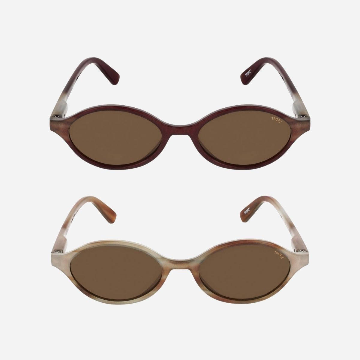 T49 – Lunettes de soleil vintage ovales polarisées