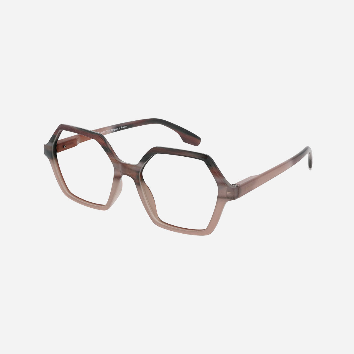 Lunettes de lecture T50 à forme hexagonale, monture légère et originale avec branches flexibles, pour corriger la presbytie.
