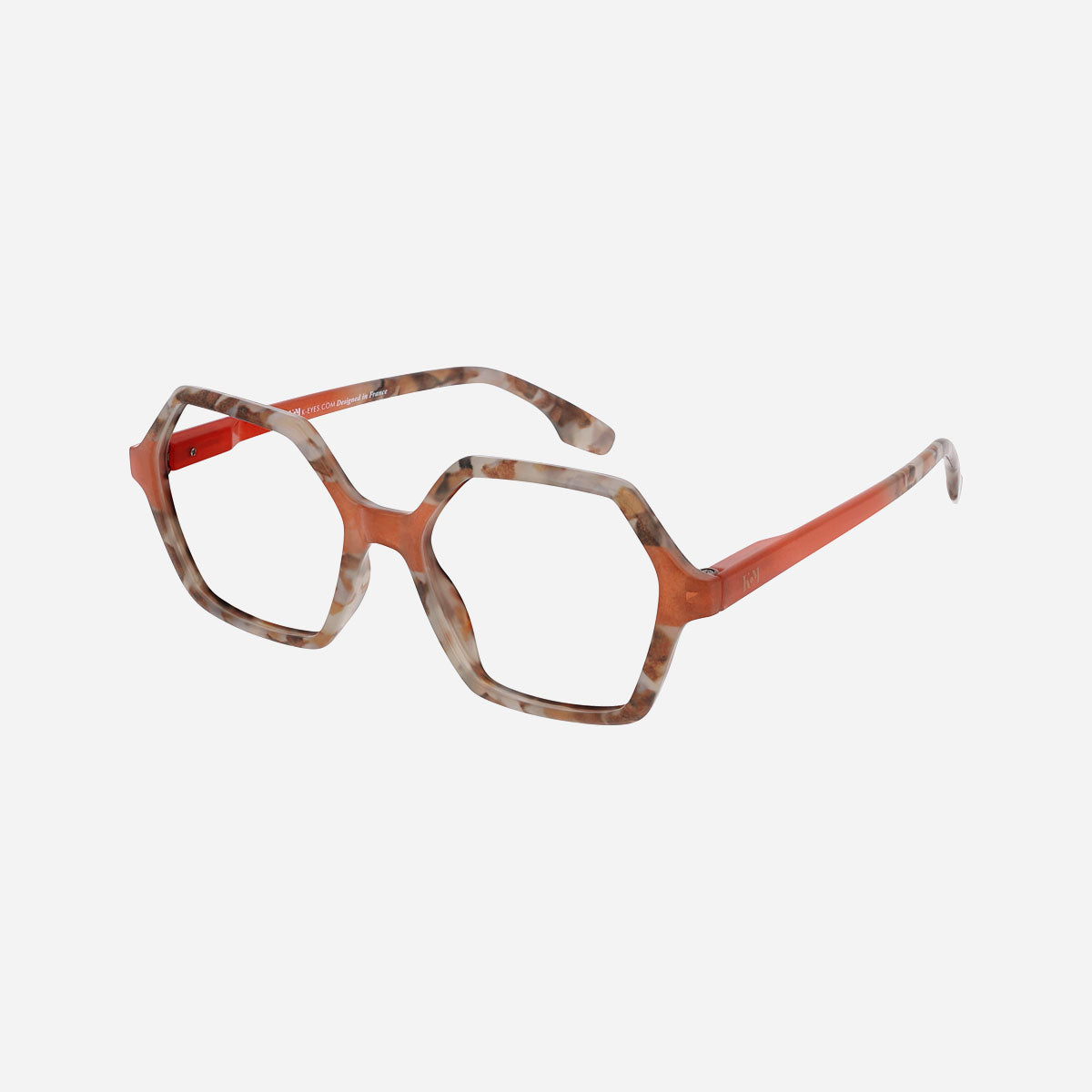 Lunettes de lecture T50 à forme hexagonale, monture légère et originale avec branches flexibles, pour corriger la presbytie.