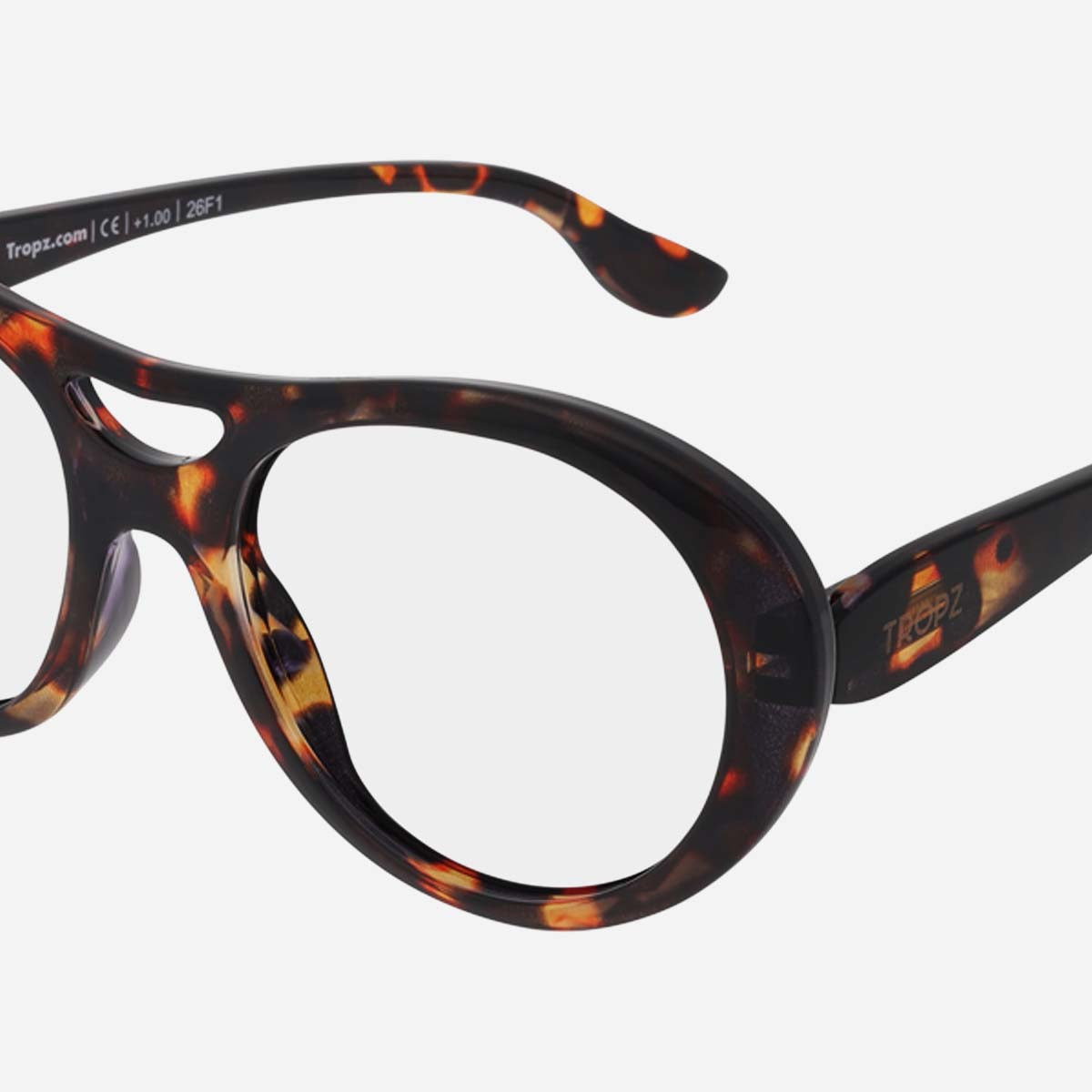 Lunettes de lecture aviateur T52 Turtle, monture écaille, modèle femme