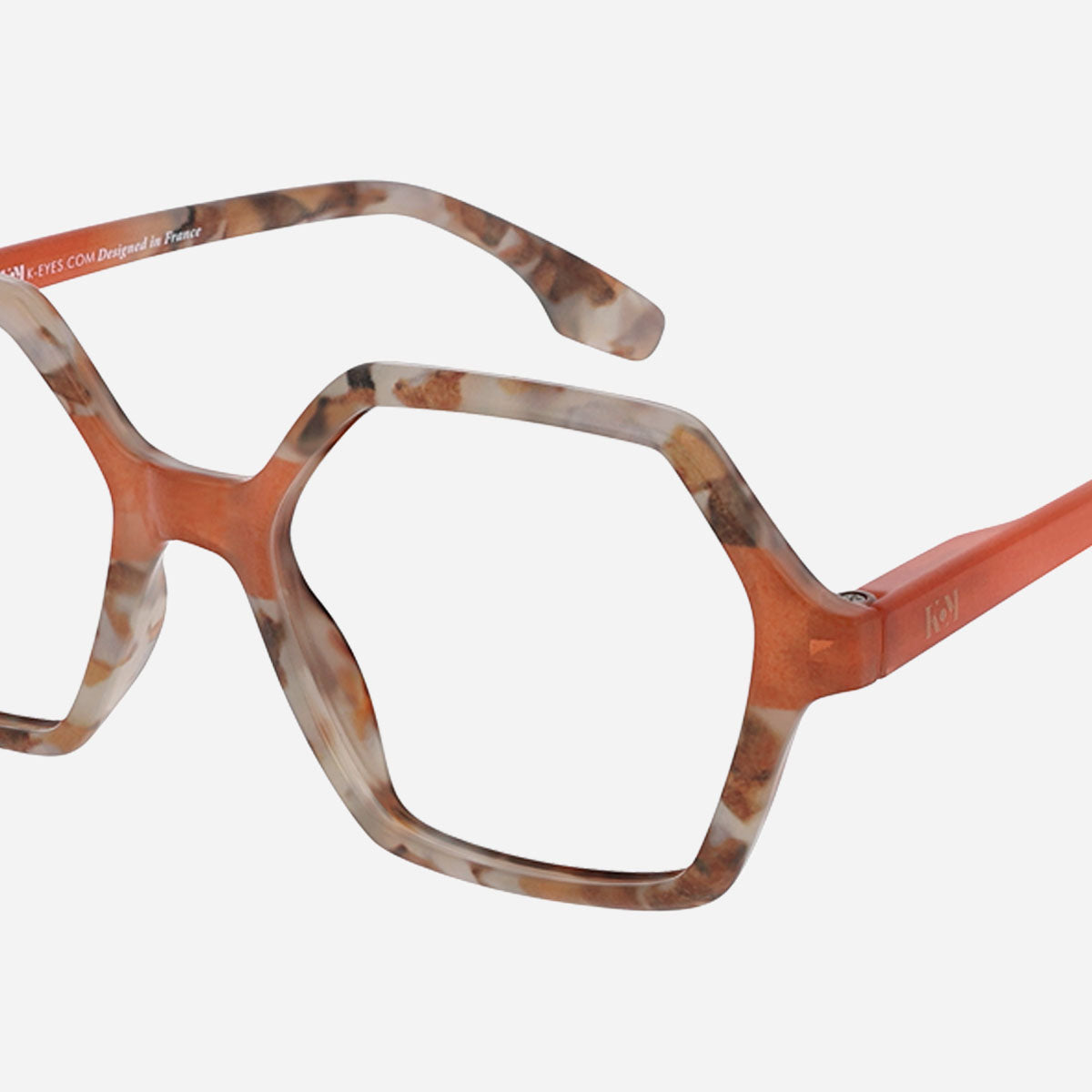 Lunettes de lecture T50 à forme hexagonale, monture légère et originale avec branches flexibles, pour corriger la presbytie.