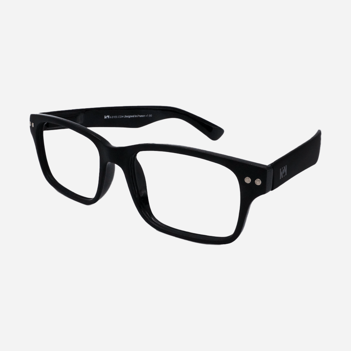 Lunettes de lecture noires pour presbytie TROPZ T11, monture rectangulaire mixte à branches larges.
Black reading glasses for presbyopia TROPZ T11, unisex rectangular frame with wide temples.